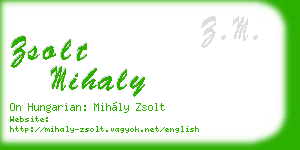 zsolt mihaly business card
